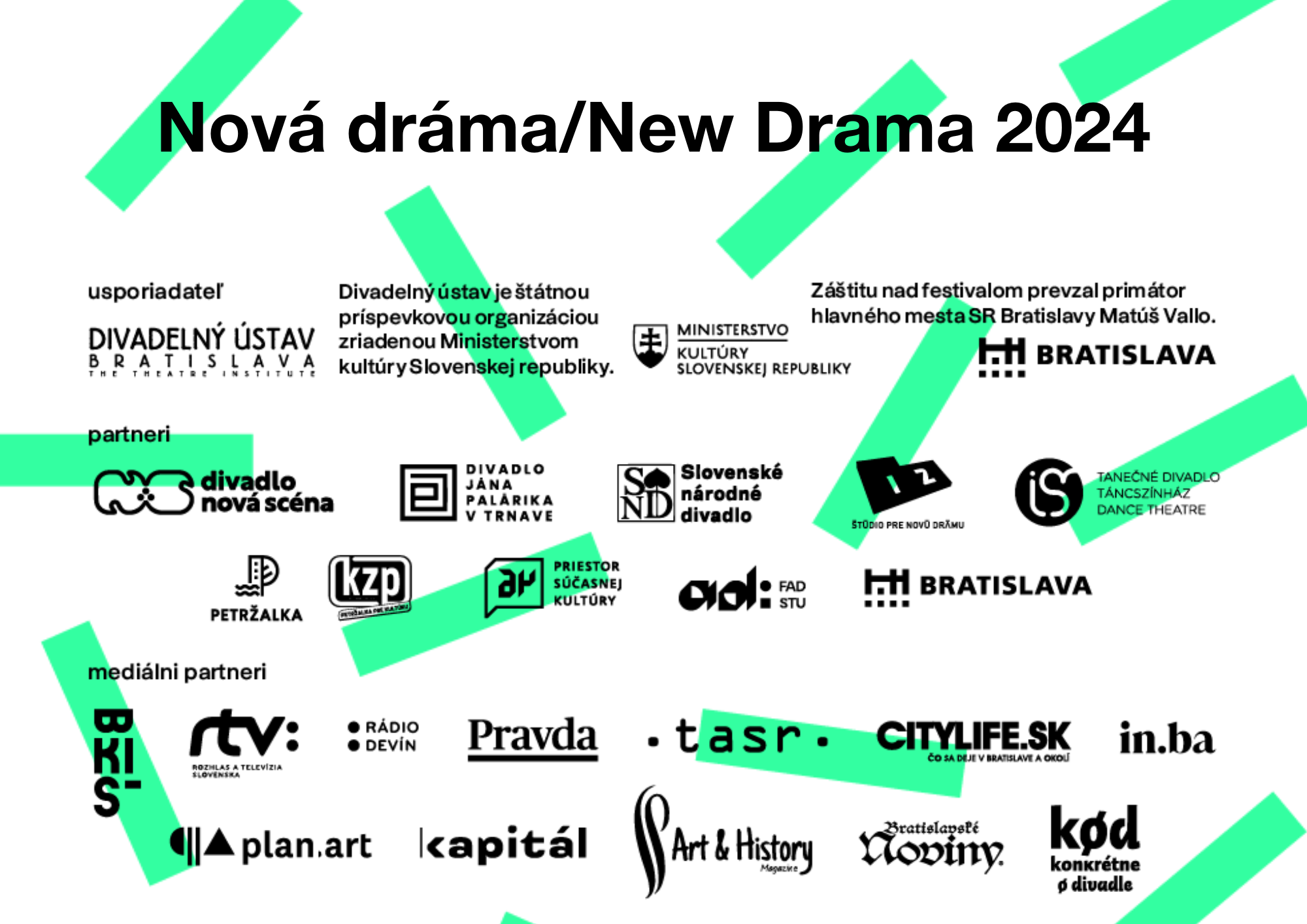 Nová dráma/New Drama 2024 partneri