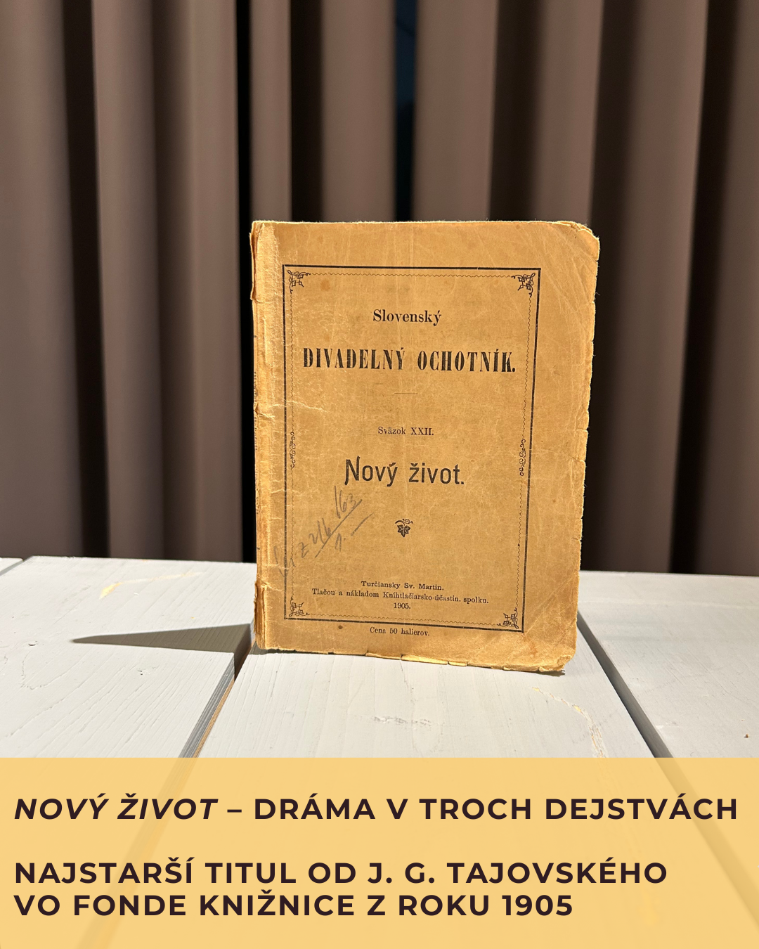 Nový život od J. G. Tajovského