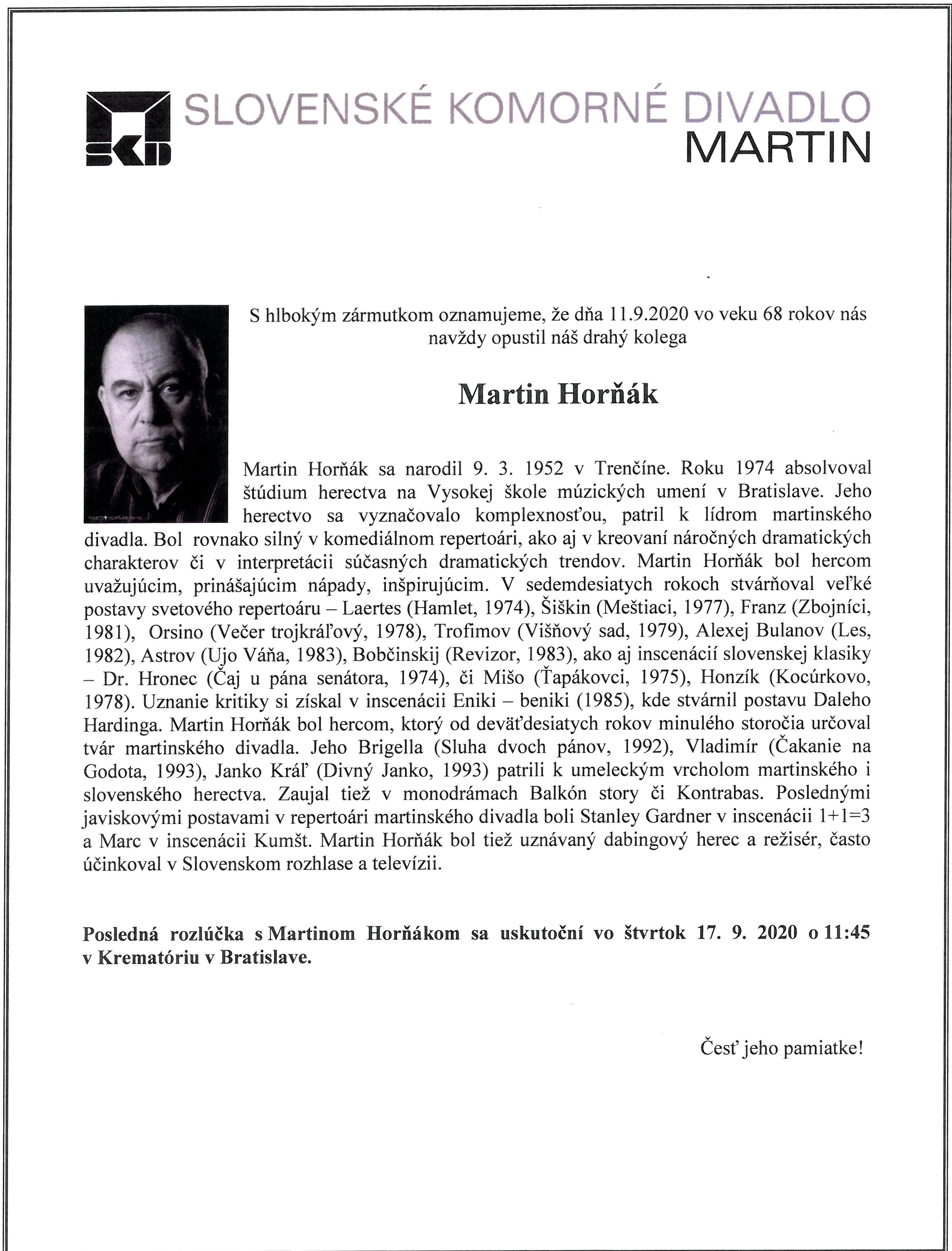 martin hornak parte