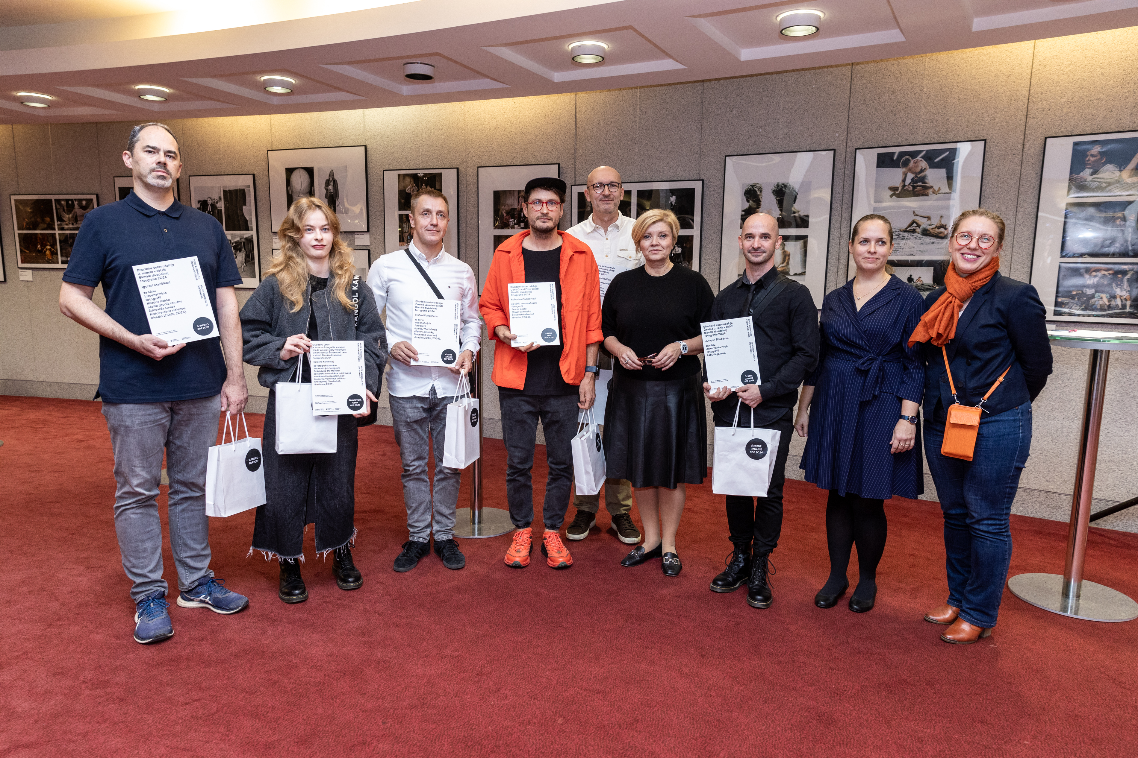 Ocenení v rámci Bienále divadelnej fotografie 2024, fotografia: Tibor Géci