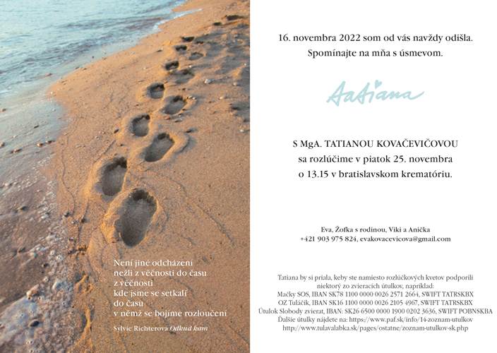 Rozlúčka tatiana