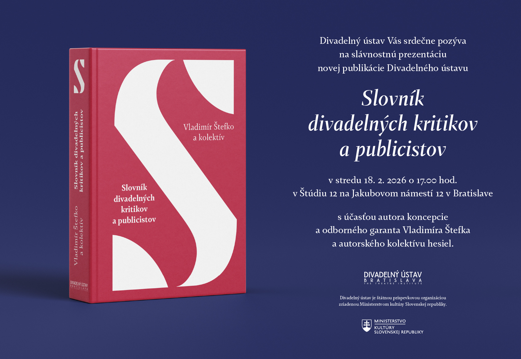 pozvánka Slovník divadelných kritikov a publicistov