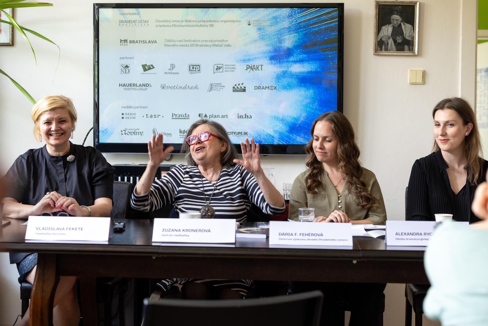 Tlačová konferencia k festivalu Nová dráma/New Drama 2025, foto T. Géci