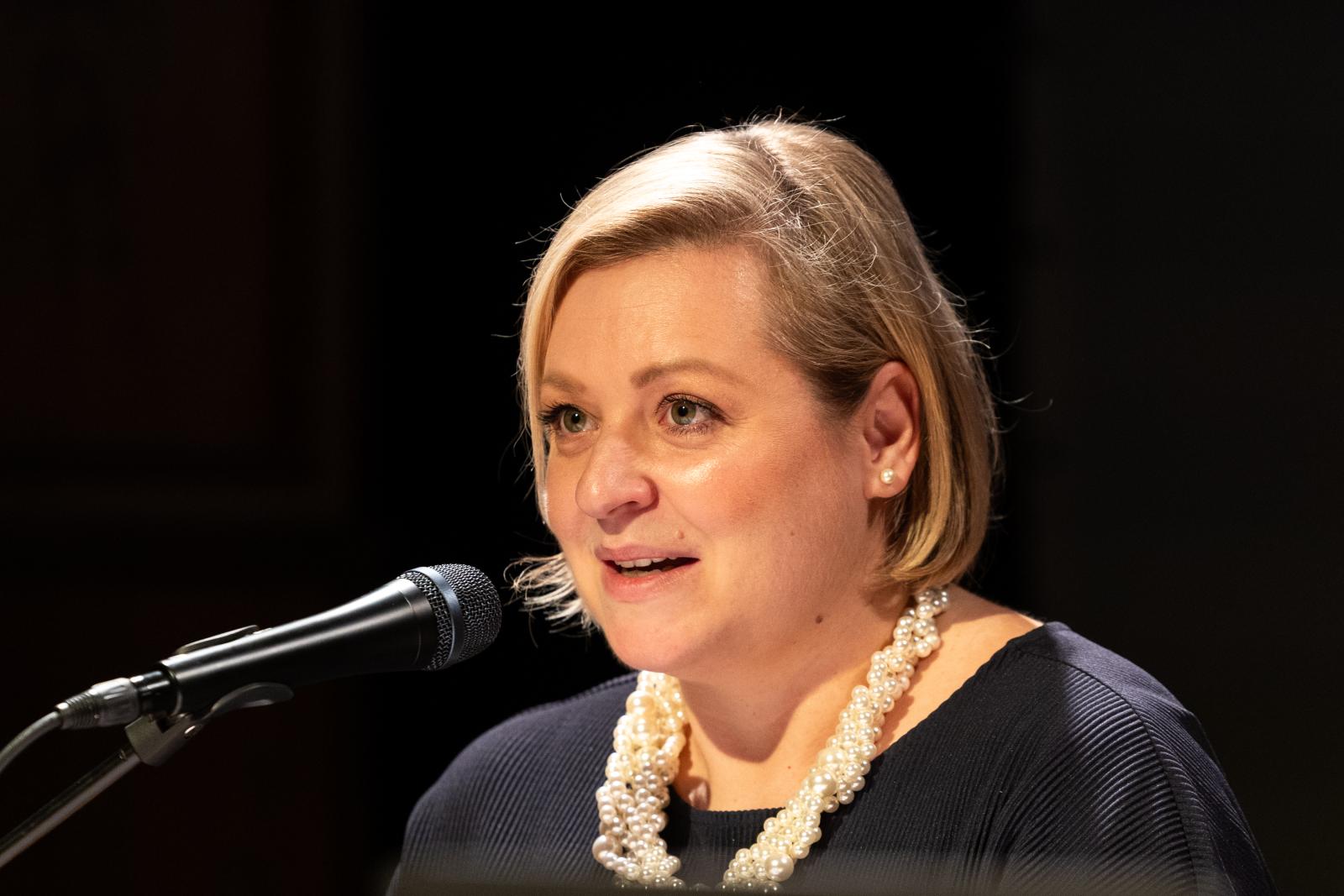 Moderátorka podujatia Theory Event: Focus Gruzínsko Adriana Totiková