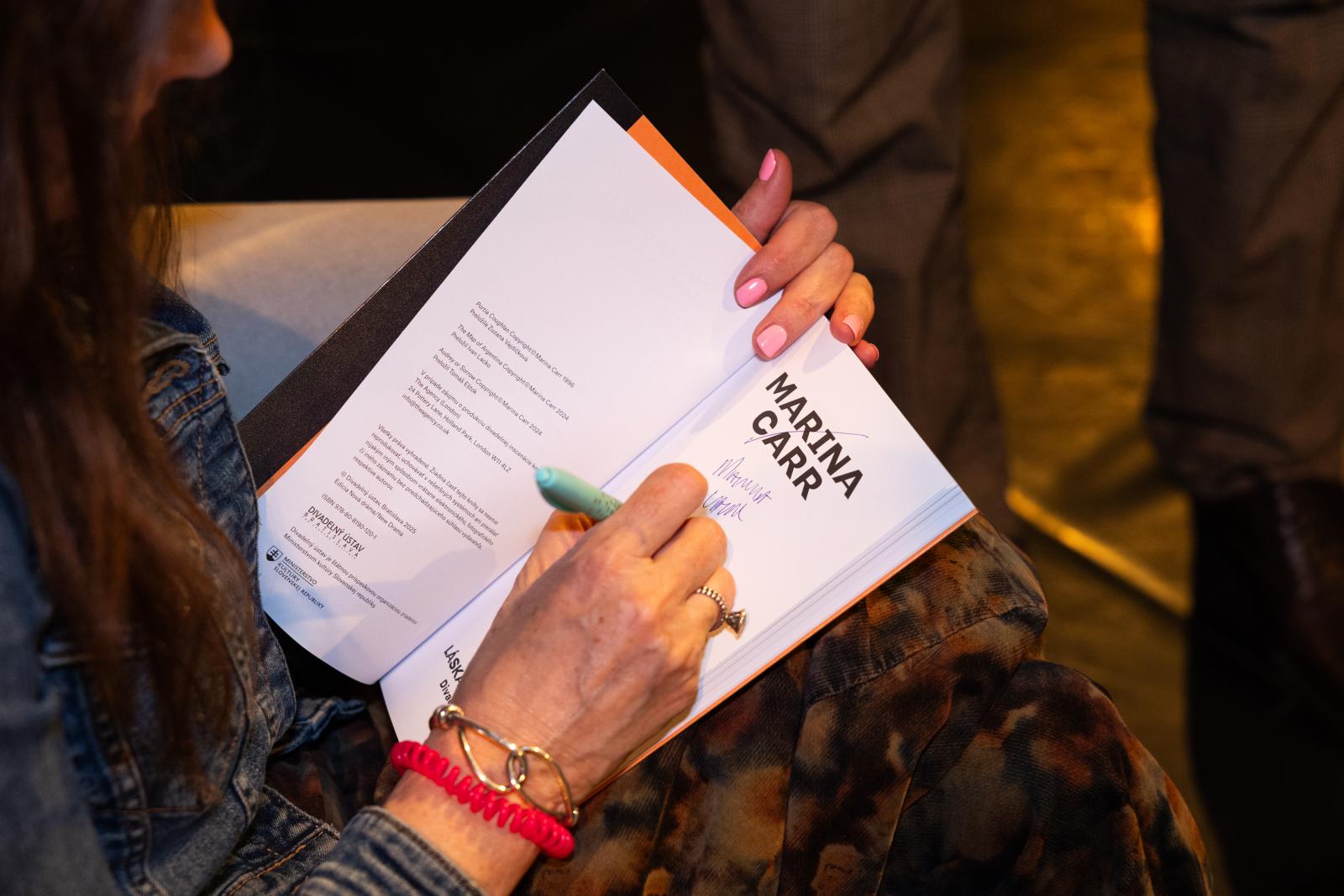 Nová dráma/New Drama 2025: masterclass Mariny Carr, foto Tibor Géci
