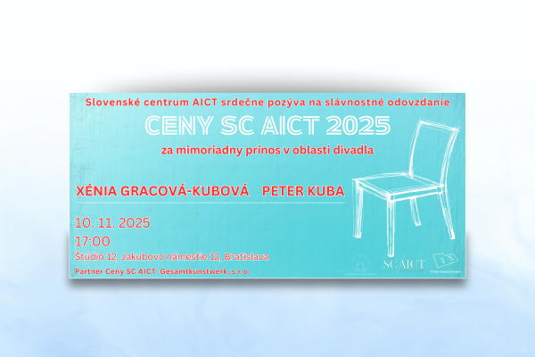 Poznáme mená držiteľov Ceny Slovenského centra AICT (Medzinárodnej asociácie divadelných kritikov)