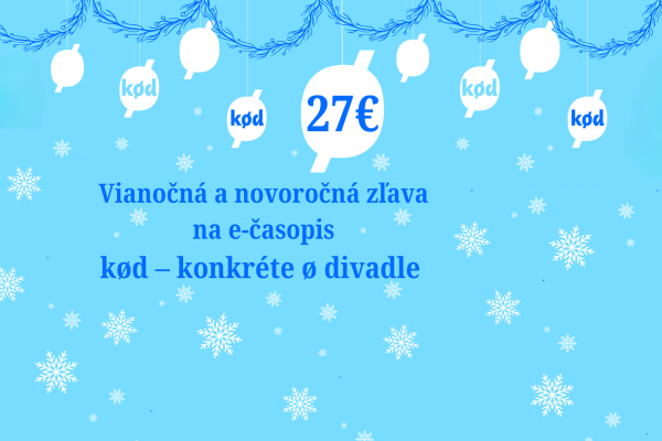 Vianočná a novoročná zľava na ročné predplatné e-časopisu kød – konkrétne ø divadle